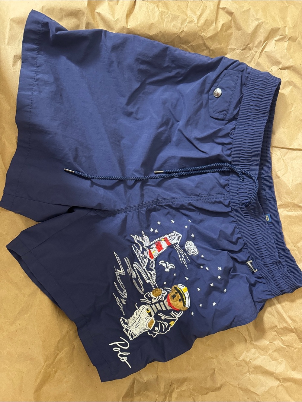 Polo Ralph Lauren Bear Embroidered Shorts Sz L